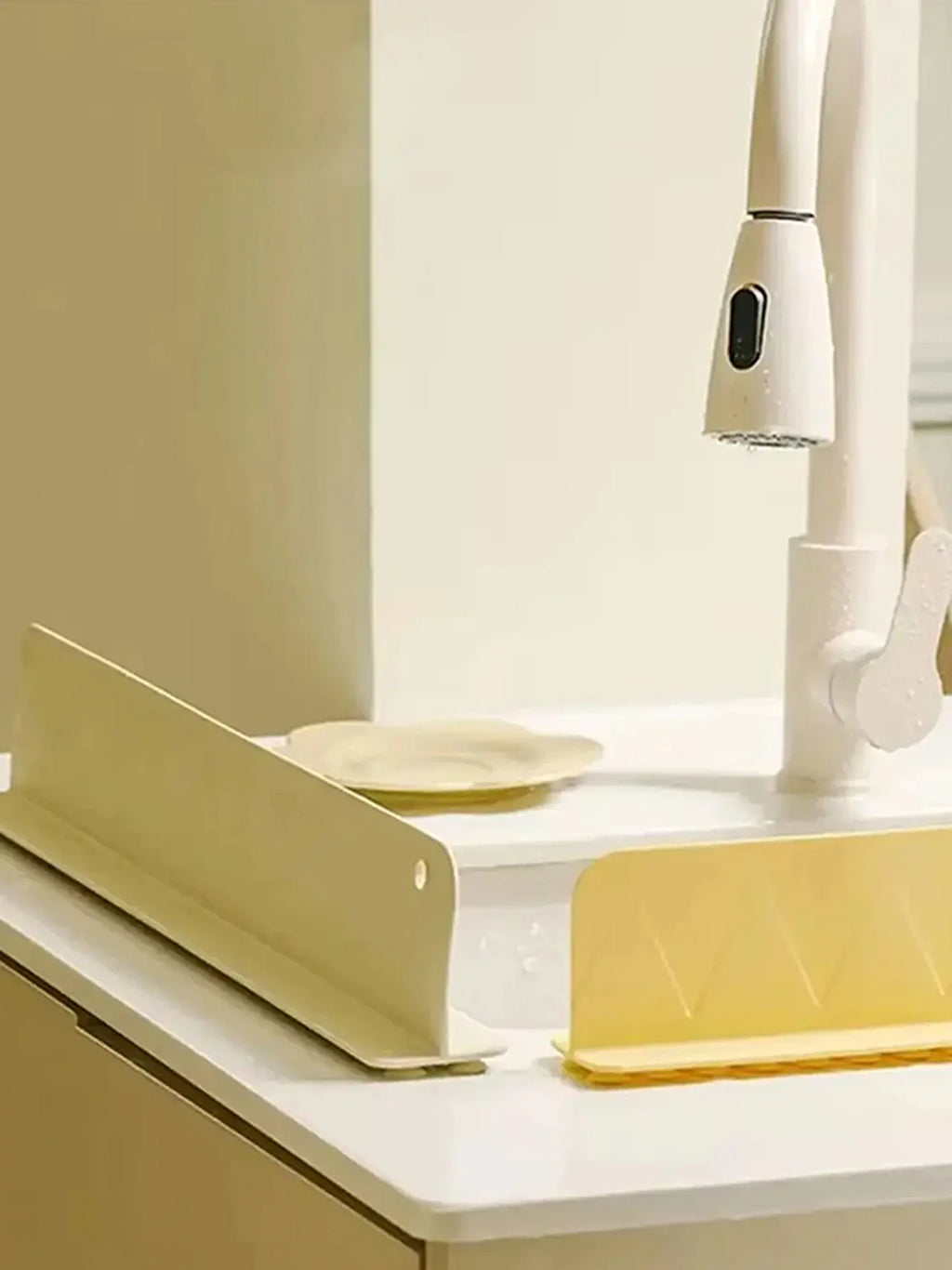 1/2PC Silicone Sink Splash Prevention With Suction Cup Non Slip Water Dam For Kithchen Washing Dishes Anti-splash Stopper