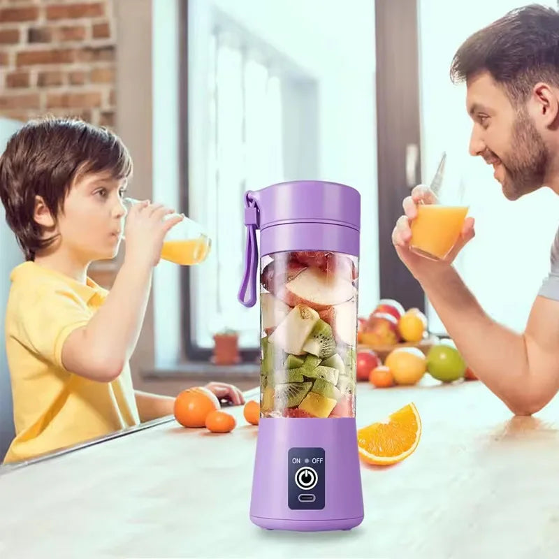 Certified Factory 380ml USB Rechargeable Smoothie on the Go Blender Cup Protein Shakes Small Mixer Blender